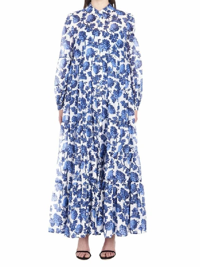 Diane Von Furstenberg Kiara Printed Cotton And Silk-blend Midi Dress In Berries Ivory