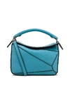 Loewe Puzzle Mini Calfskin Leather Bag - Blue In Light Blue