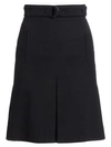 AKRIS PUNTO Belted A-Line Pleated Skirt