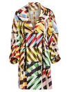 AKRIS PUNTO Patchwork Drawstring Rain Coat