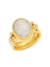 GURHAN 24 Yellow Gold Pavé Diamond Amulet Ring