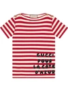 GUCCI STRIPE COTTON SHIRT WITH PATCH