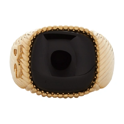 Dolce & Gabbana Dolce And Gabbana Gold Signet Ring In Zoo00 Gold