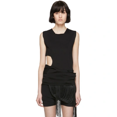 Rick Owens Cut-out Tank Top - 黑色 In Black