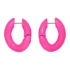 BALENCIAGA Pink Glossy Loop Earrings
