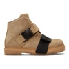 RICK OWENS BEIGE BIRKENSTOCK EDITION HANCOCK ROTTERHIKER BOOTS