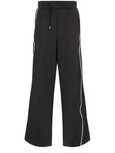 Ader Error Wide Leg Track Trousers In Sc1  Black