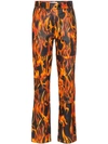 MARINE SERRE FLAME PRINT TROUSERS