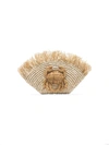 ARANAZ ARANAZ MALIA WOVEN CRAB CLUTCH - 大地色