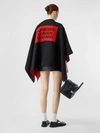 BURBERRY Logo Detail Wool Jacquard Cape