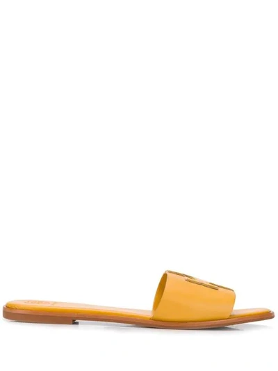 Tory Burch Ines Slides - 黄色 In Daylily (yellow)