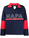 NAPA BY MARTINE ROSE LOGO PRINTED FLEECE PULLOVER