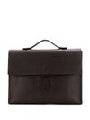 ORCIANI ORCIANI PANELLED BRIEFCASE BAG - BROWN