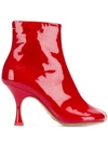 MM6 MAISON MARGIELA PATENT LEATHER BOOTIES