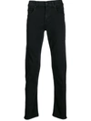 7 For All Mankind Ronnie Tapered Lux Performance Skinny Jeans In Black