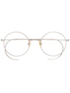 Moscot Hamish Matte Pewter Glasses In Silver