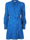 EQUIPMENT EQUIPMENT DOTTED BELTED DRESS - BLUE