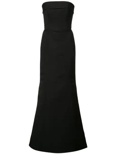 Amsale Long Mermaid Gown - 黑色 In Black