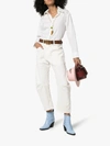 Nili Lotan Drop-crotch Utility Trousers In Egg Shell