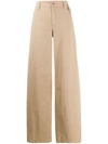 RED VALENTINO RED VALENTINO WIDE-LEG TROUSERS - NEUTRALS