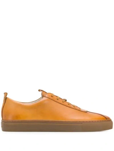 Grenson Trainer 1 Faux-leather Trainers In Brown