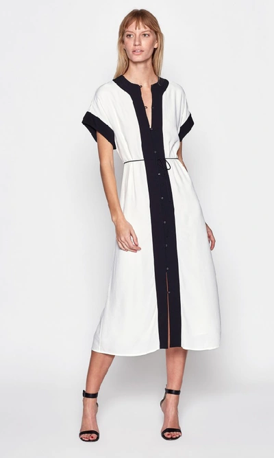 Equipment Tatienne Color-block Dress In Nature White