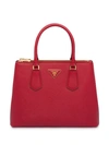 Prada Galleria Top Handle Bag In Red