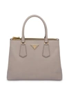 Prada Galleria Top Handle Bag In Grey