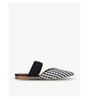 MALONE SOULIERS MAISIE LUWOLT GINGHAM TEXTILE AND BRAIDED FLATS