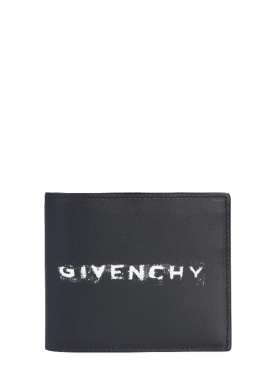 Givenchy Leather Wallet In Nero
