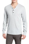 Rag & Bone Standard Issue Slub Cotton Henley In Blue Grey