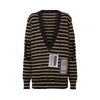 BURBERRY MONTAGE PRINT STRIPED MOHAIR WOOL BLEND SWEATER