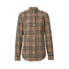 BURBERRY ICON STRIPE DETAIL VINTAGE CHECK COTTON SHIRT,3031871