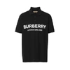 BURBERRY Logo print cotton pique polo shirt