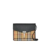 BURBERRY Mini leather and vintage check crossbody bag