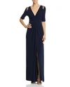 ADRIANNA PAPELL EMBELLISHED JERSEY GOWN,AP1E205409