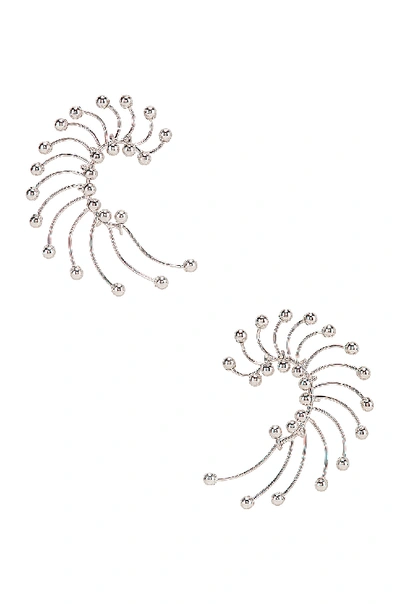 Mugler Large Ear Cuff In Nickel