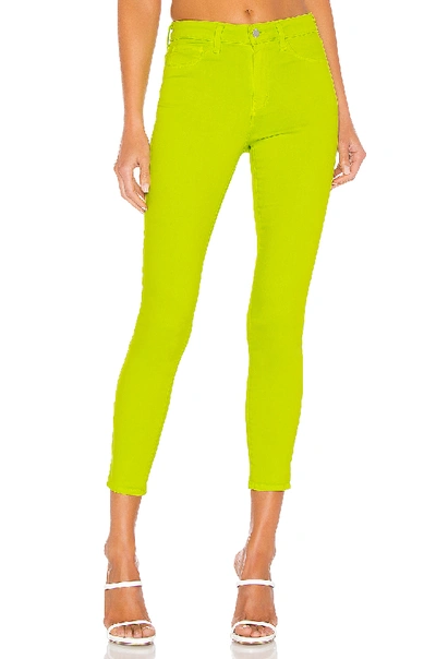 L Agence L'agence Margot High Rise Skinny In Chartreuse.