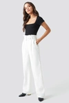 CHLOÉ BELTED HIGHWAIST FLARED trousers - WHITE