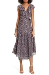 APIECE APART Nueva Costa Floral Print Cotton & Silk Wrap Dress,29278CSC