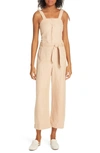 APIECE APART DEIA COTTON & LINEN CROP JUMPSUIT,29650BDT