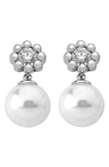 MAJORICA SIMULATED PEARL DROP EARRINGS,OME10893SPW