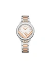 Fendi Women's Run Away Silver & Yellow Gold Bracelet Watch