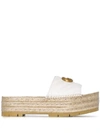 GUCCI 'PILAR 50' ESPADRILLES MIT PLATEAU