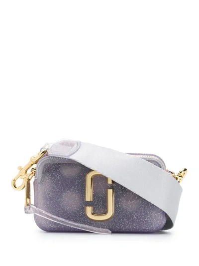 Marc Jacobs Small Jelly Glitter Snapshot Camera Bag In Purple