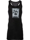 ANN DEMEULEMEESTER ANN DEMEULEMEESTER GRAPHIC PRINT TANK TOP - BLACK