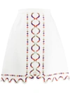 Giambattista Valli Embroidered Crepe Mini Skirt In White