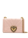 Dolce & Gabbana Large Devotion Quilted Shoulder Bag In Pink