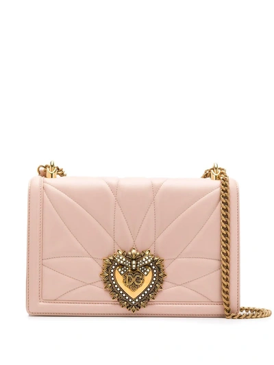 Dolce & Gabbana Large Devotion Shoulder Bag In Pink