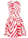 MSGM MSGM ZEBRA PRINT DRESS - RED